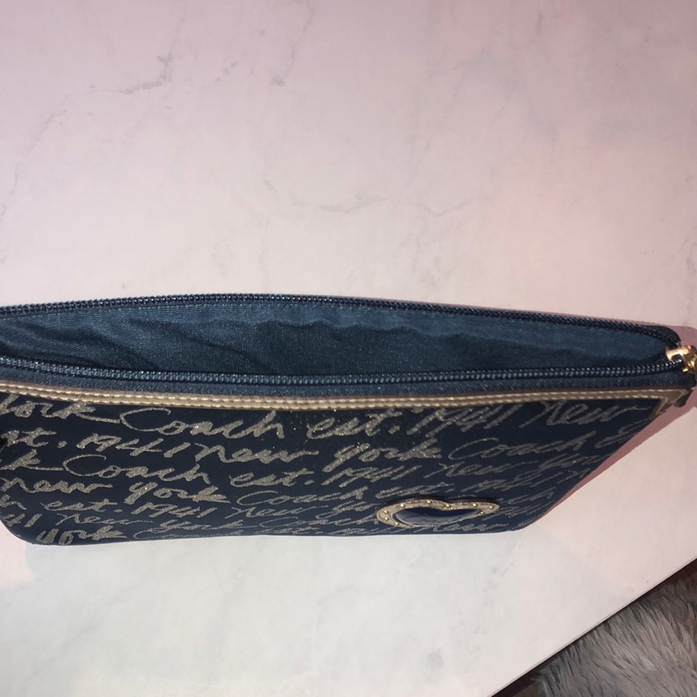 Navy and gold Coach iPad sleeve case - Picture 2 of 2